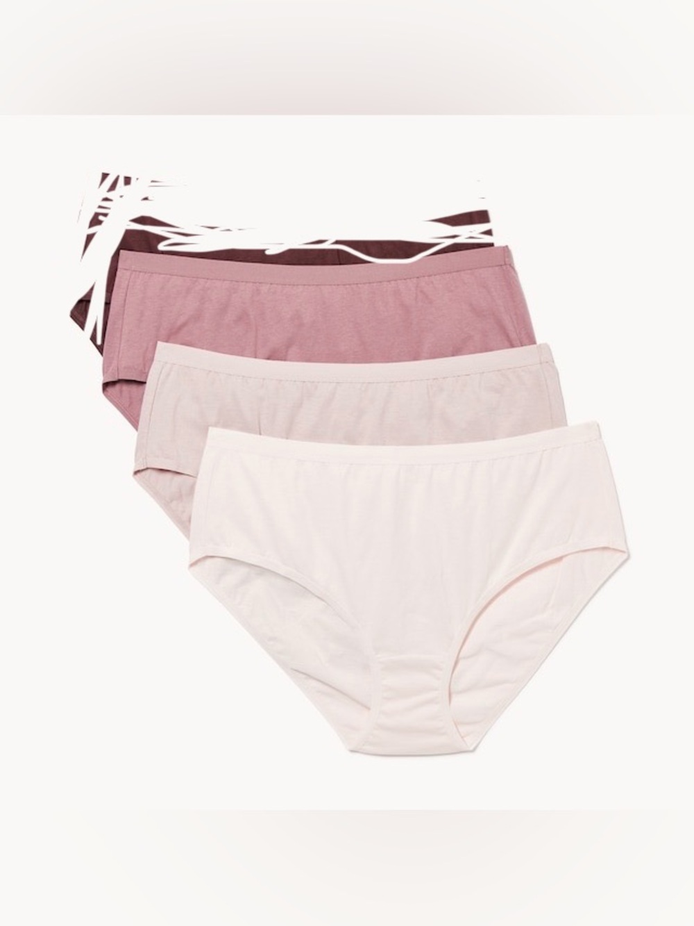 3-Pack Women’s Cotton Briefs in Blush, Dusty Rose & Mauve